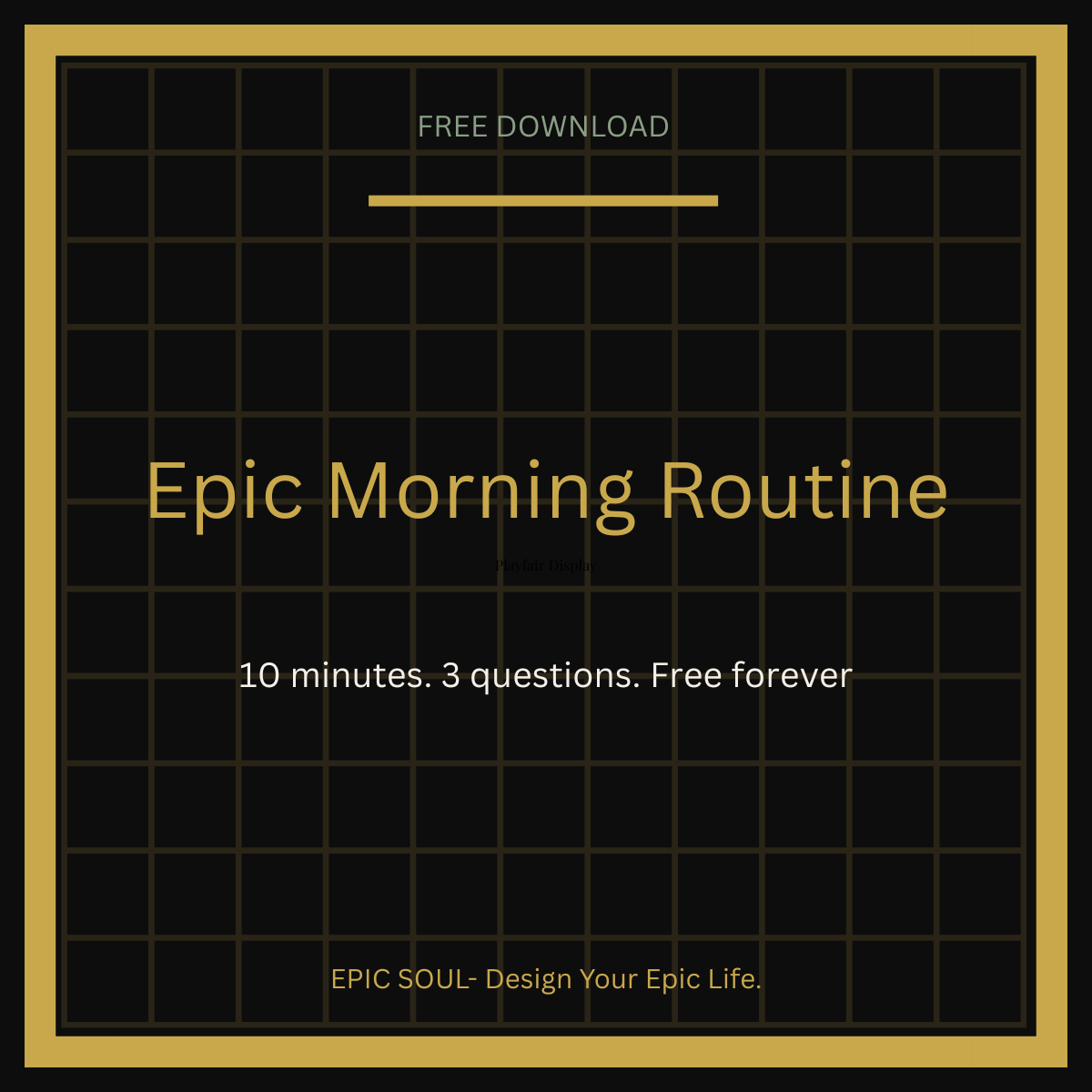 Epic Morning Routine Template - Free
